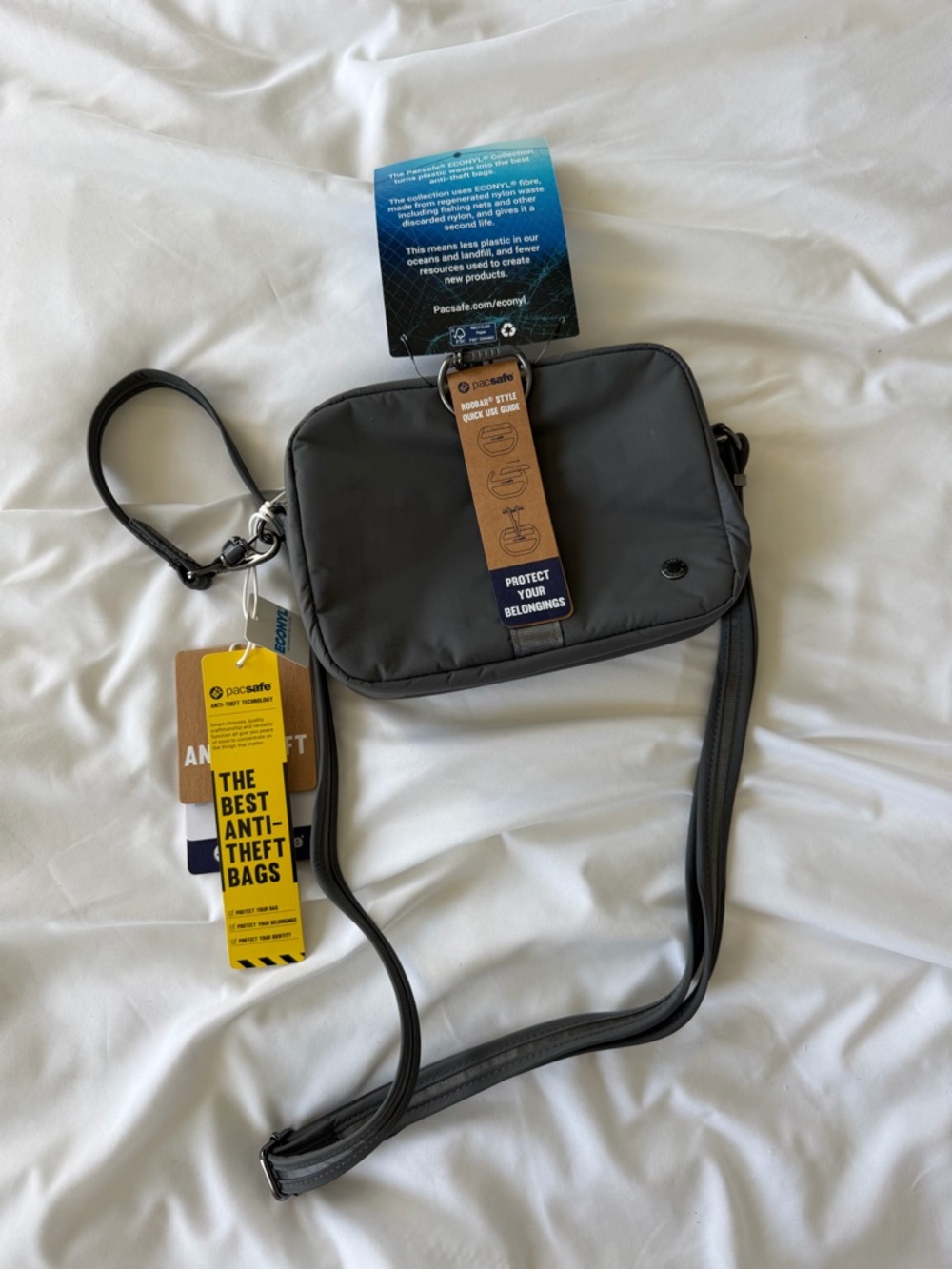 Pacsafe Anti-Theft Crossbody Bag - Charcoal Gray